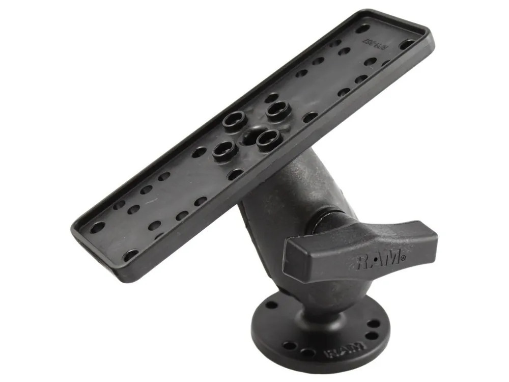 RAM Mounts Verbundstoff-Set - runde Basisplatte (AMPS, Aluminium), kurzer Verbindungsarm (Octagon-Anbindung), Universalplatte mit Octagon-Sockel (div. Schneller Versand