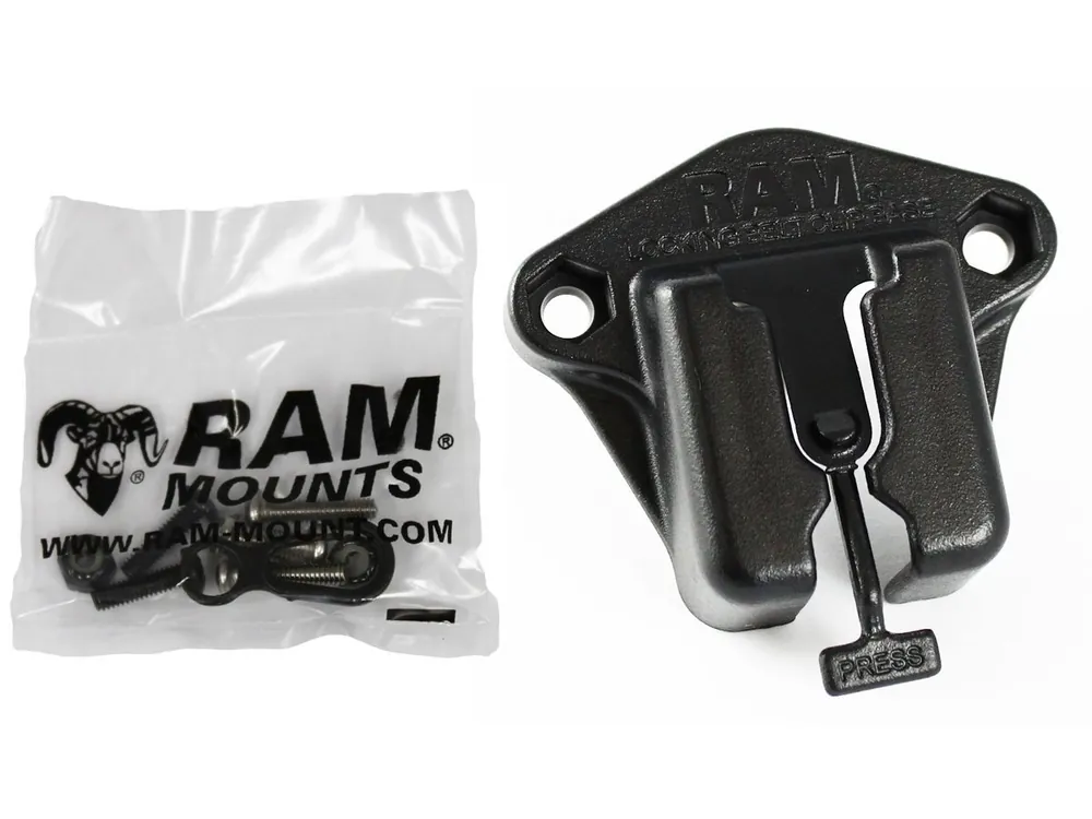 RAM Mounts Verbundstoff Gürtel-Clip mit Diamond-Aufnahme (Trapez) - mit Schrauben-Set, im Polybeutel Direktkauf