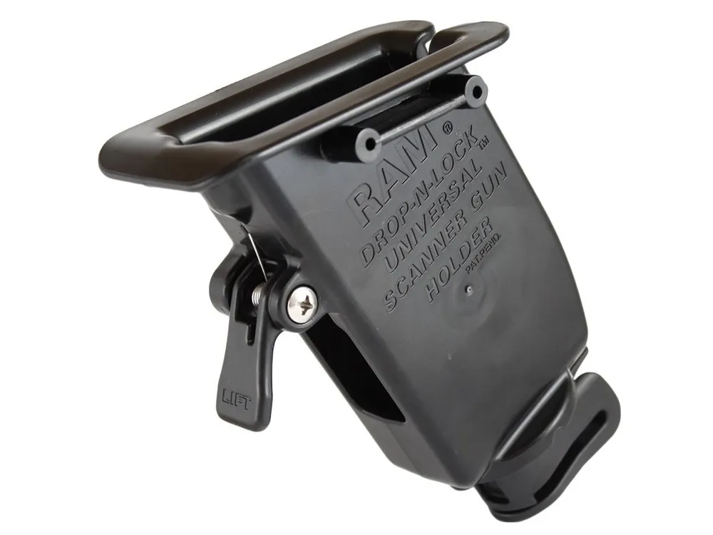 Geprüft RAM Mounts Universal Scanner-Halteschale (Verbundstoff) mit Gürtel-Clip - seitliche Diamond-Anbindung (Trapez), im Polybeutel