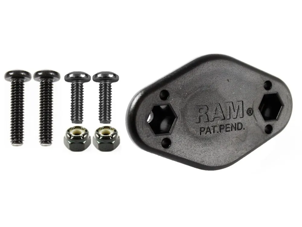 RAM Mounts EZY-Mount Quick Release Adapter (männlich) - Diamond (Trapez), Verbundstoff, Schrauben-Set, im Polybeutel Preisknaller