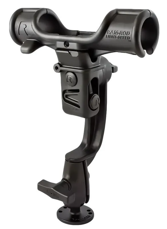 Angebot RAM Mounts Rod Light Speed Angelrutenhalterung mit runder Basisplatte (AMPS) - Salzwasser beständig, C-Kugel (1,5 Zoll), im Polybeutel