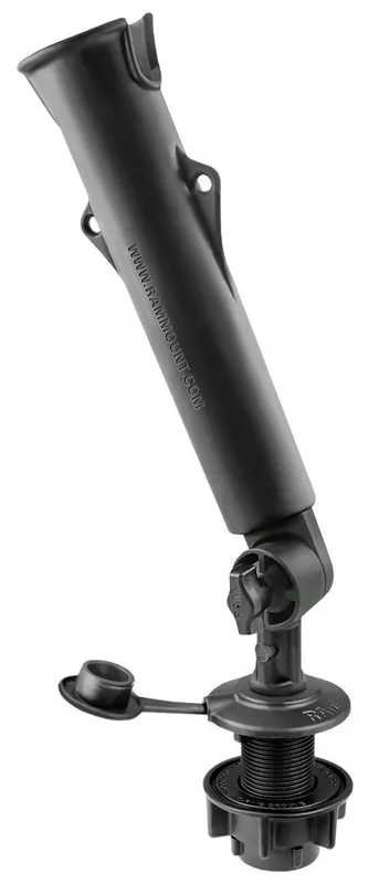 RAM Mounts Tough-Tube Verbundstoff Flöten-Halterung für Angelruten mit Spline Post u. runder Flush Mount Basis - Spline Post Stift (ca. 75 mm), Ratche Direktkauf