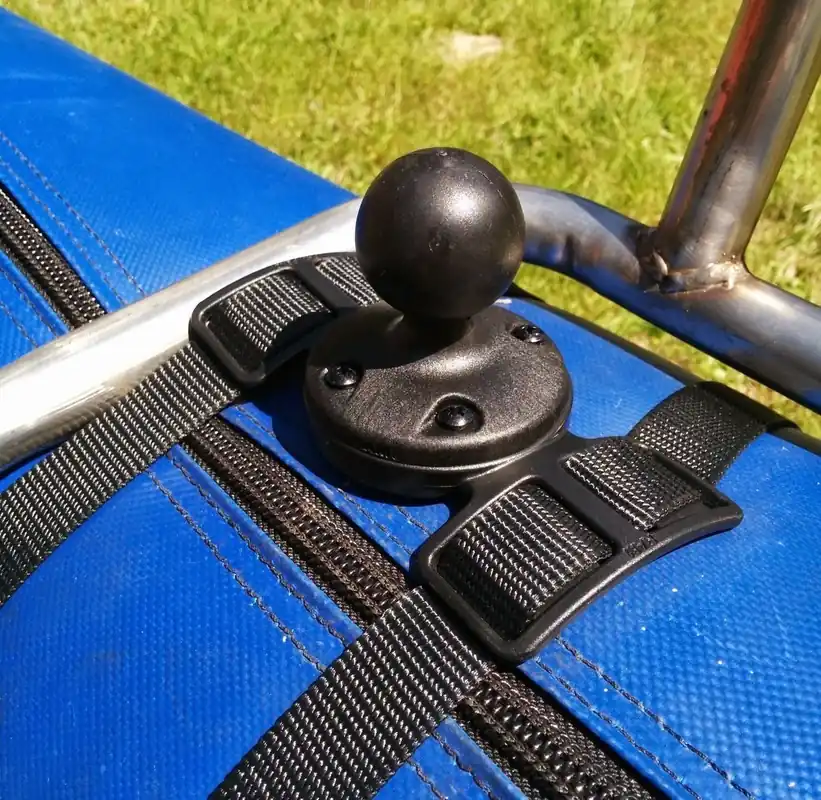 RAM Mounts Schlauchboot-Gurtbefestigung mit runder Basisplatte - Verbundstoff, C-Kugel (1,5 Zoll), im Polybeutel Super-Preis