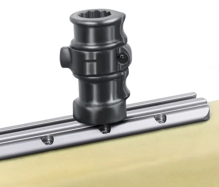RAM Mounts Verbundstoff-Adapter für Angelrutenhalter - mit T-Slot für Tough-Track Schienen, im Polybeutel Solange Der Vorrat Reicht
