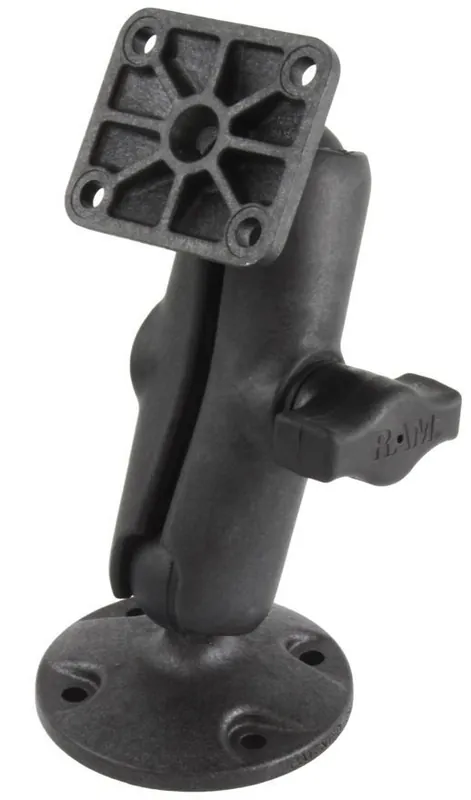 RAM Mounts Verbundstoff-Aufbau-Set - runde Basisplatte, mittlerer Verbindungsarm, rechteckige Basisplatte, B-Kugel (1 Zoll), im Polybeutel Markenprodukt