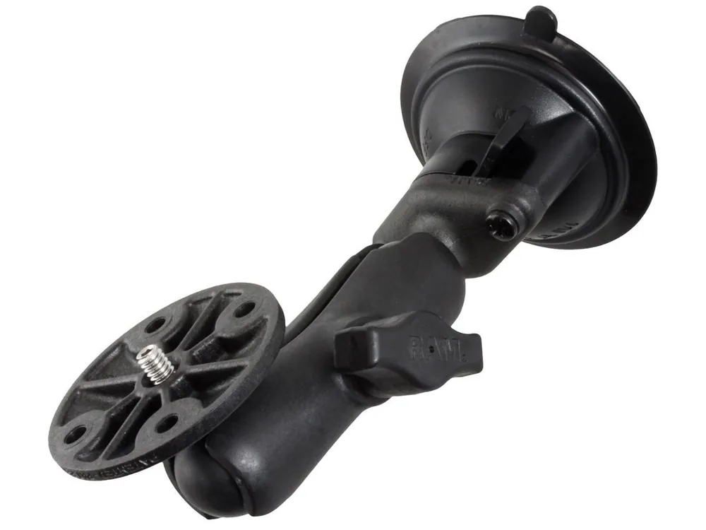 RAM Mounts Verbundstoff Saugfuss-Kamerahalterung mit 1/4"-20 Gewindestift - mit Saugfuss, B-Kugel (1 Zoll), im Polybeutel Solange Der Vorrat Reicht