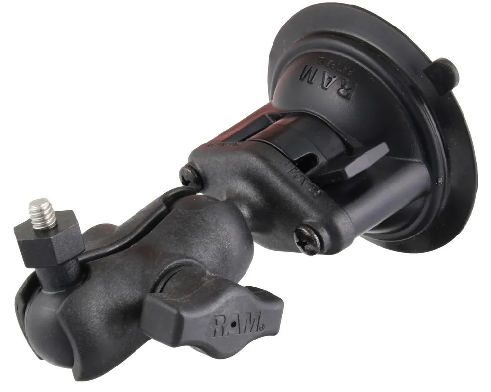 Ausverkauf RAM Mounts Verbundstoff Saugfuss-Set - kurzer Verbindungsarm, Diamond-Basisplatte (Trapez), Tough-Ball mit 1/4"-20 Gewindestift, B-Kugel (1 Zoll), im