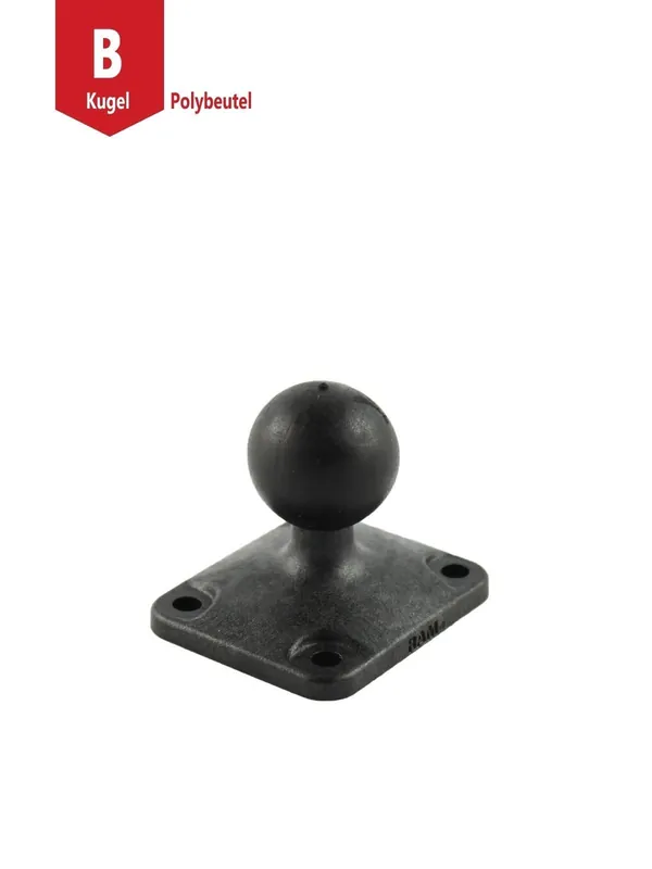 Must-Have RAM Mounts Verbundstoff-Basisplatte, rechteckig (2 x 1,7 Zoll) - B-Kugel (1 Zoll), im Polybeutel