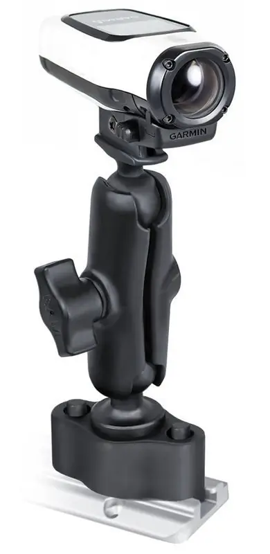 Markenprodukt RAM Mounts Verbundstoff Quick Track Kamerahalterung für Garmin VIRB Kameras - mit Quick Track Adapter, B-Kugel (1 Zoll), im Polybeutel