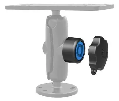 Nur Heute RAM Mounts Pin-Lock Sicherung und Adapter (4-Pin) - für B-Kugel Verbindungsarme, 1/4"-20 Innengewinde, im Polybeutel