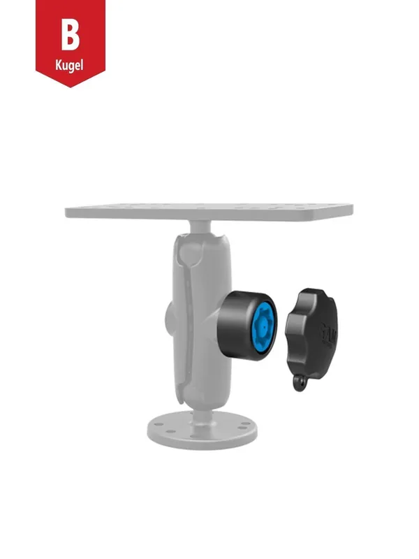 RAM Mounts Pin-Lock Sicherung und Adapter (7-Pin) - für B-Kugel Verbindungsarme, 1/4"-20 Innengewinde, im Polybeutel Sonderangebot