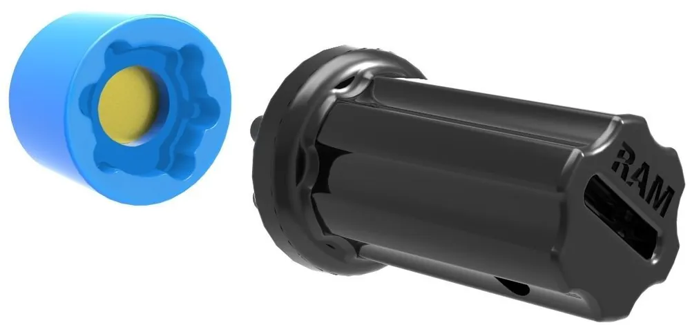 RAM Mounts Pin-Lock Inlet und Adapter (6-Pin) - für D-/E-Kugel Verbindungsarme, 5/16"-18 Innengewinde, im Polybeutel Neuheit
