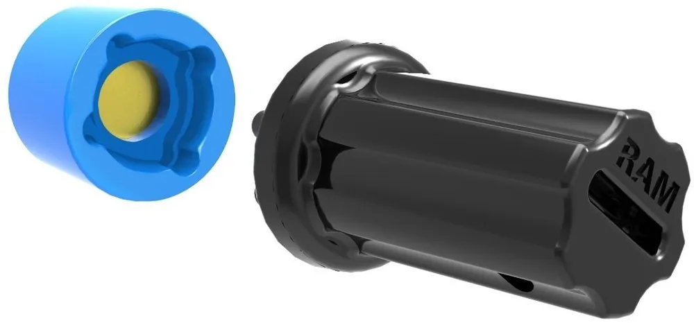 Top-Angebot RAM Mounts Pin-Lock Inlet für D-/E-Kugel Verbindungsarme - 5/16"-18 Innengewinde, Pin-Lock Adapter zum Öffnen/Schließen, im Polybeutel