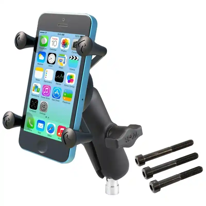 Direkt Vom Hersteller RAM Mounts X-Grip Motorrad-Halterung für Smartphones bis 82,6 mm Breite - B-Kugel (1 Zoll), Kugel für Lenkerkopf mit M8-Schrauben, mittlerer Verbindun