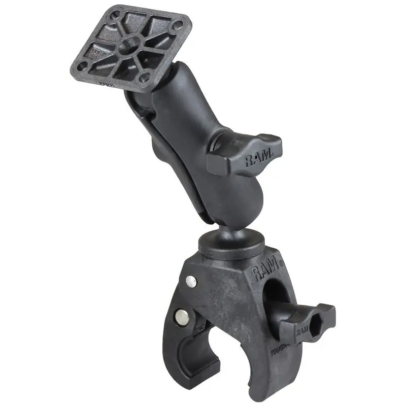 RAM Mounts Tough-Claw Set - B-Kugel (1 Zoll), Tough-Claw klein (Durchmesser 15,9-29,0 mm), mittlerer Verbindungsarm (ca. 90 mm), rechteckige Basisplat Sonderangebot