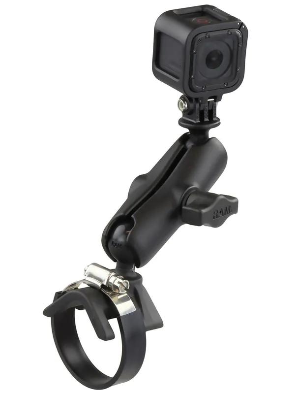 Neue Kollektion RAM Mounts GoPro Kamerahalterung für Lenker/Rohre - mit Klemmschelle, B-Kugel (1 Zoll), im Polybeutel