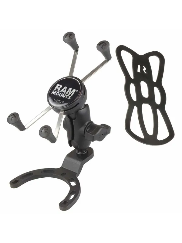 RAM Mounts X-Grip Motorrad-Halterung für Smartphones bis 114,3 mm Breite - B-Kugel (1 Zoll), Tank-Basis (Honda, Suzuki, Yamaha), kurzer Verbindungsarm Billig
