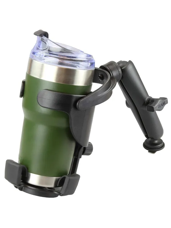 Online Kaufen RAM Mounts Tough-Track Getränkehalterung Level Cup XL (lang) - mit Tough-Track Basis, B-Kugel (1 Zoll), im Polybeutel