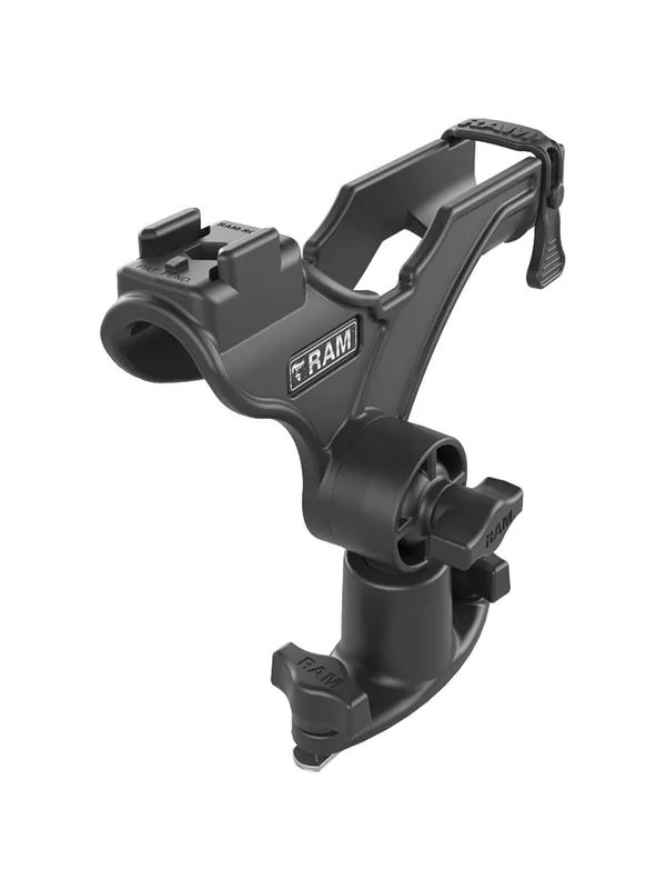 RAM Mounts Verbundstoff-Angelrutenhalter Rod Jr. mit Spline Post u. Track-Basis (T-Slot) - Spline Post Stift (ca. 100 mm), Ratchet-System Sale