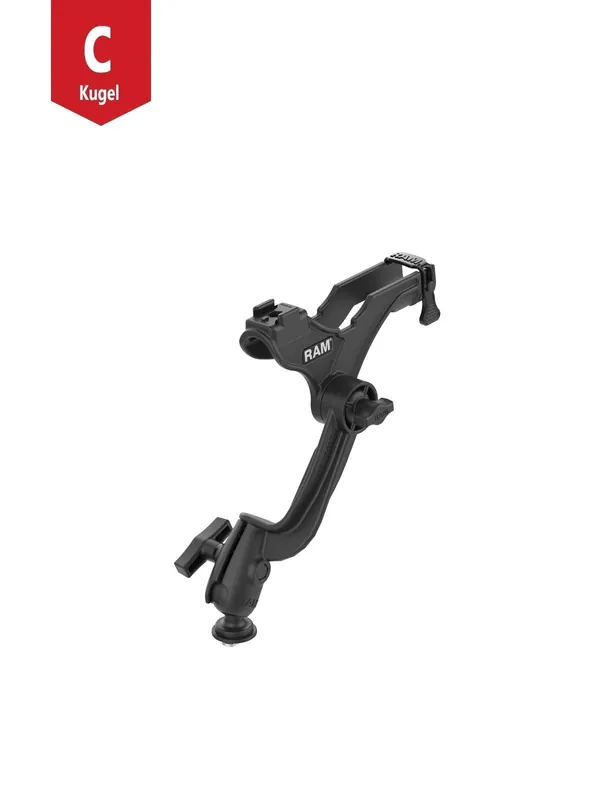 Nur Heute RAM Mounts Verbundstoff-Angelrutenhalter Rod Jr. mit Kugel für Track-Anbindung (T-Slot) - Ratchet-System, C-Kugel (1,5 Zoll)