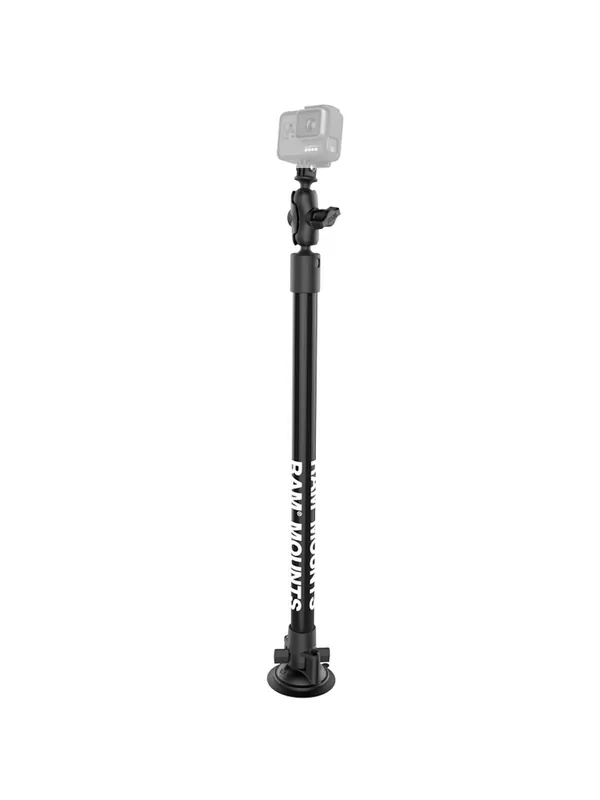 RAM Mounts Stand-Saugfuss mit GoPro-Adapter - Saugfuss, Kunststoffrohr (ca. 450 mm), kurzer Verbindungsarm, GoPro-Adapter, B-Kugel (1 Zoll) Neue Kollektion