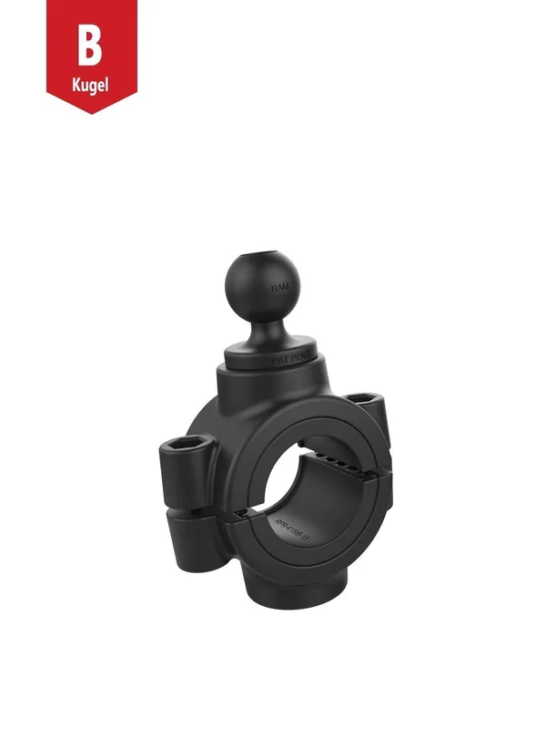 RAM Mounts Torque Rohrschelle für 38,1 - 50,8 mm Durchmesser - mit abschraubbarer Pin-Lock B-Kugel (1 Zoll), im Polybeutel Nur Heute