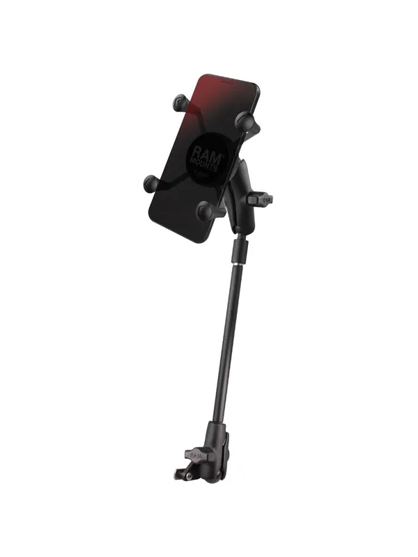 RAM Mounts X-Grip Smartphone-Halterung (bis 82,6 mm Breite) für Rollstühle - B-Kugel (1 Zoll), Diamond-Adapter (Trapez) für Sitz, RAM Pipe (ca. 400 mm Mega-Angebot