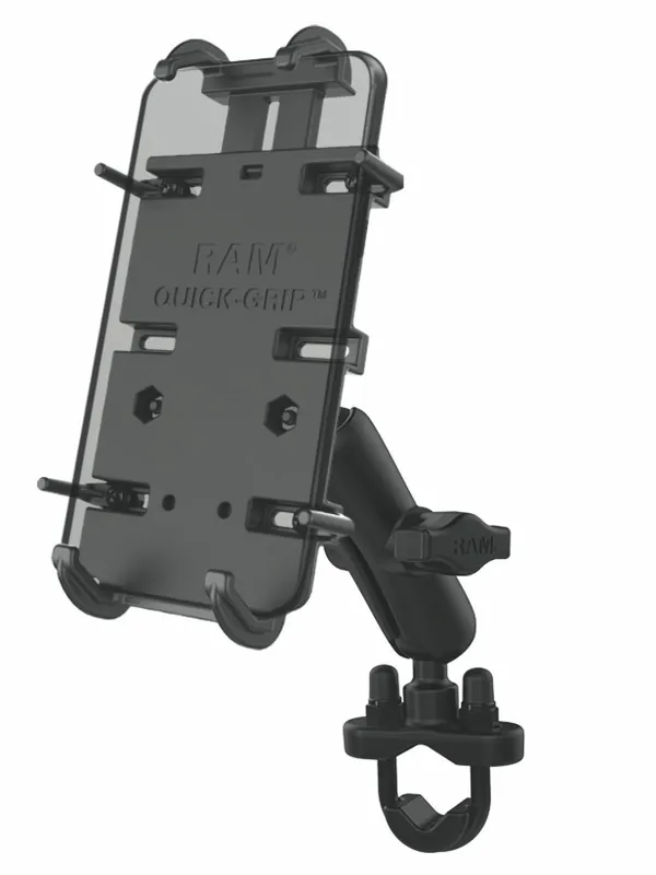 Neue Ware RAM Mounts Universal Lenker-/Rohr-Halterung - B-Kugel (1 Zoll), Schraub-Klemme, mittlerer Verbindungsarm, Universal Quick-Grip XL Halteschale