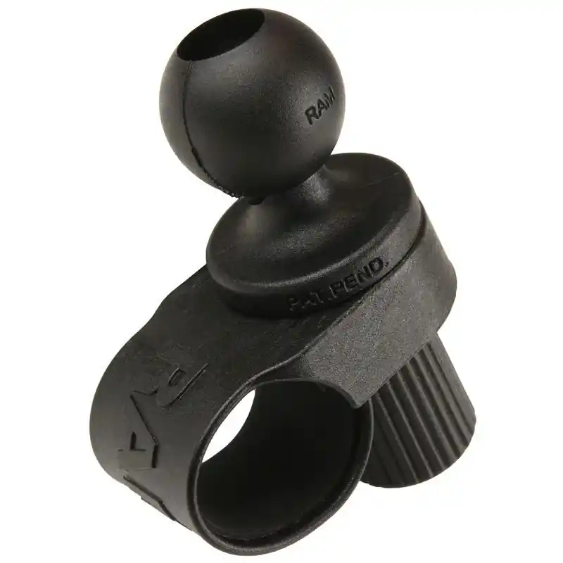 RAM Mounts Tough-Strap Lenker-Basisbefestigung - B-Kugel (1 Zoll), Durchmesser von 22,22 bis 35,05 mm, plus Gummiband für eine individuelle Passform Highlight