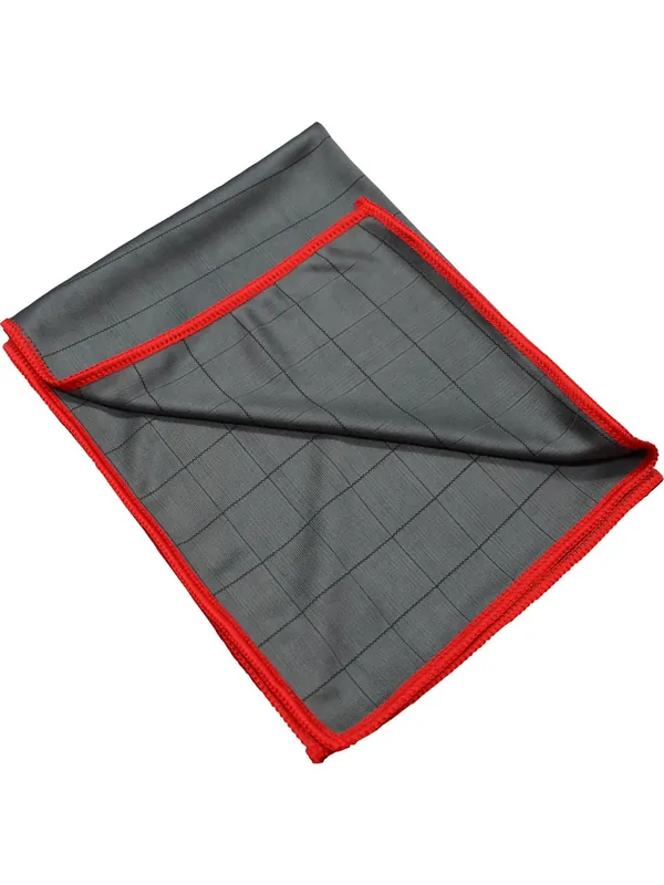ROTWEISS - Mikrofasertuch CARBON - grau/rot, 40x50 cm Wochenendangebot