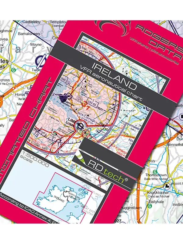Highlight Irland - Rogers Data VFR Karte, 1:500.000, laminiert, gefaltet, 2025