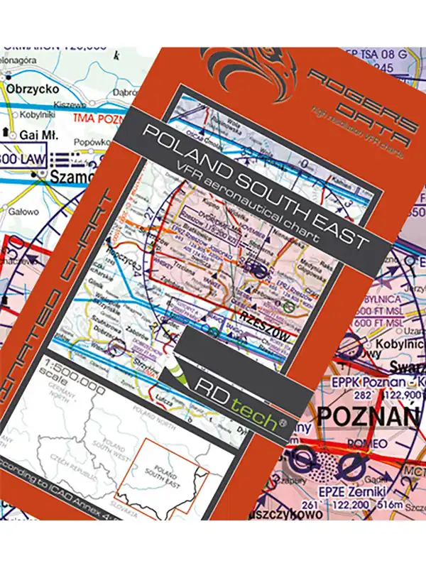 Versand Am Gleichen Tag Polen Süd-Ost 2026 - Rogers Data VFR Karte, 1:500.000, laminiert, gefaltet