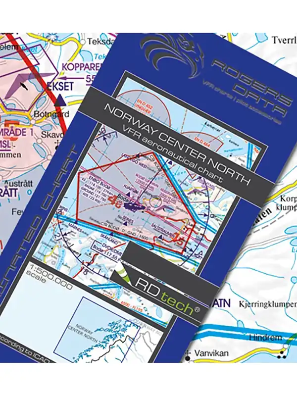 Norwegen Mitte Nord 2026 - Rogers Data VFR Karte, 1:500.000, laminiert, gefaltet Angebot