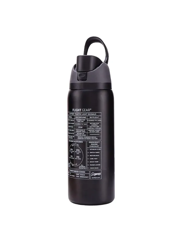 Flight Gear Wingman Trinkflasche - 940 ml, mit Aufdruck Luftfahrtinformationen Schnäppchen