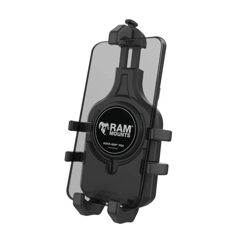 RAM Mounts Quick-Grip Pro Universalhalterung für Smartphones bis 95,25 mm Breite - Mag-Safe kompatibel, 2-Loch AMPS Nur Für Kurze Zeit