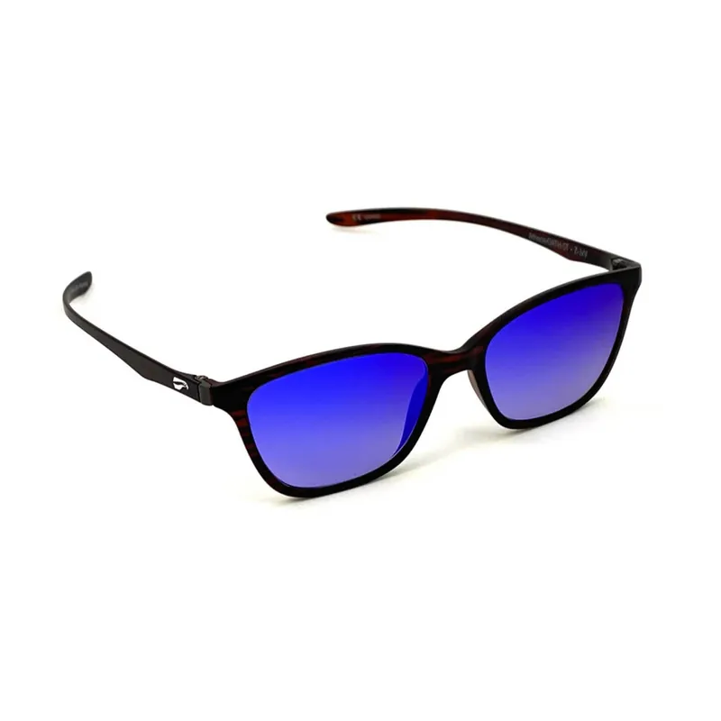 Direktkauf Flying Eyes Sonnenbrille Athene - Gestell Satin Tortoise, Linsen saphirblau (Verlauf, verspiegelt)