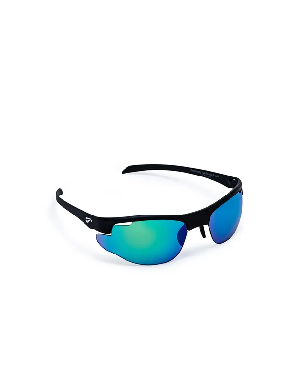 Sale Flying Eyes Sonnenbrille Cassowary Standard - Gestell matt schwarz, Linsen smaragdfarben (verspiegelt)