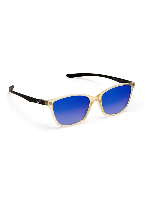 Flying Eyes Sonnenbrille Athene - Rahmen klar, Bügel schwarz, Linsen saphirblau (Verlauf, verspiegelt) Neu Im Sortiment