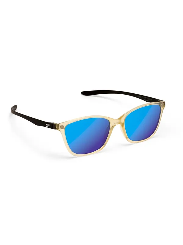 Flying Eyes Sonnenbrille Athene - Rahmen klar, Bügel schwarz, Linsen saphirblau (verspiegelt) Sonderangebot