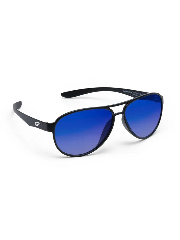Flying Eyes Sonnenbrille Cooper Narrow - Gestell matt schwarz, Linsen saphirblau (Verlauf, verspiegelt) Online Kaufen