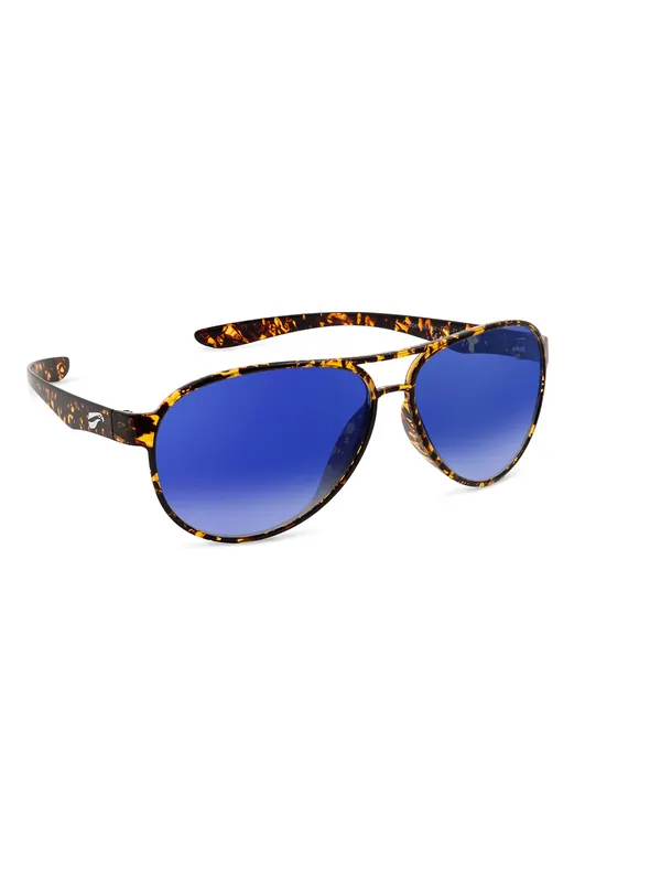 Jetzt Kaufen Flying Eyes Sonnenbrille Cooper Narrow - Gestell Electric Tortoise, Linsen saphirblau (Verlauf, verspiegelt)