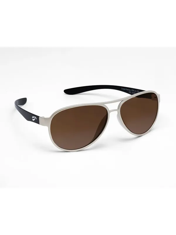 Flying Eyes Sonnenbrille Cooper Narrow - Rahmen leicht goldfarben, Bügel schwarz, Linsen kupferfarben (Verlauf) Wochenendangebot