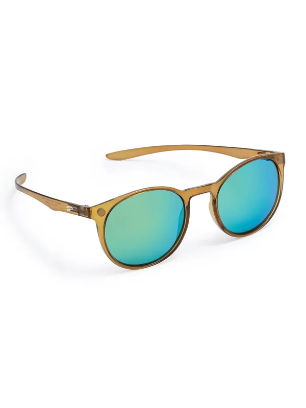 Neu Flying Eyes Sonnenbrille Ninox - Gestell honigbraun, Linsen smaragdfarben (verspiegelt)