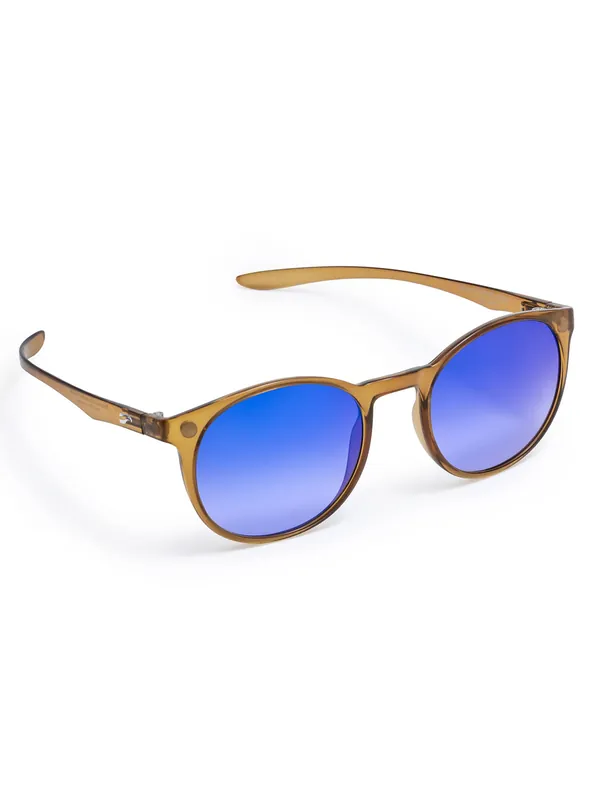 Wochenendangebot Flying Eyes Sonnenbrille Ninox - Gestell honigbraun, Linsen saphirblau (Verlauf, verspiegelt)