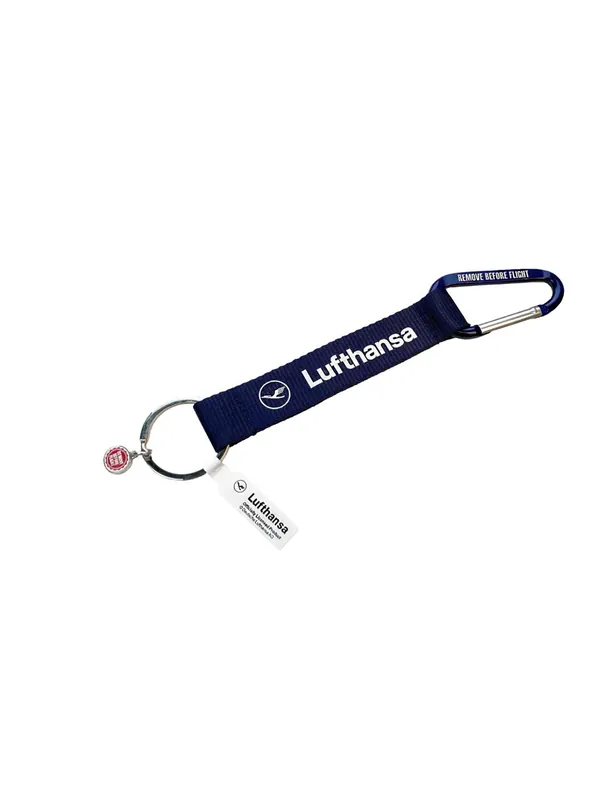 Meistverkauft Lufthansa Karabiner-Strap REMOVE BEFORE FLIGHT - blau/weiß