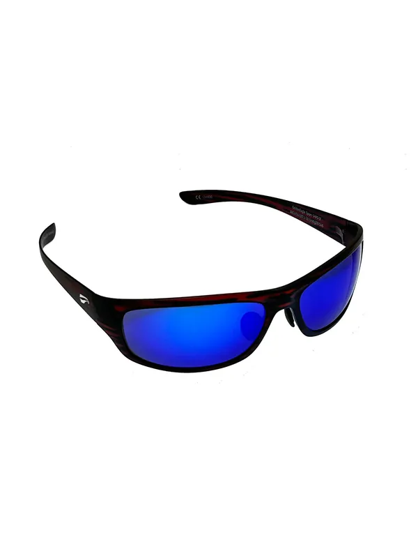Markenprodukt Flying Eyes Sonnenbrille Golden Eagle Sport Standard - Gestell Satin Tortoise, Linsen saphirblau (verspiegelt)