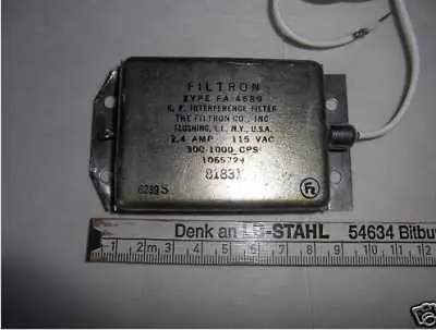 Zertifiziert Interferenzfilter FA 4689; 2,4 Ampere 115V BW-Bestand