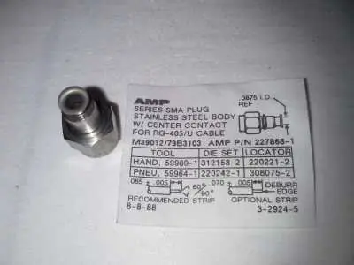 Solange Der Vorrat Reicht AMP N-Stecker für RG-405/U Kabel