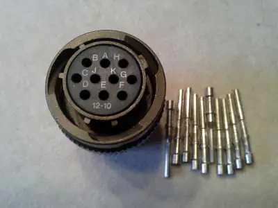 Sonderaktion Milit. Silbersteckverbinder ITT CANNON KPSE06E12-10SW