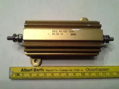 Aluminium Drahtwiderstand Dale RH-100/100W/36, 5 Ohm -1% Billig